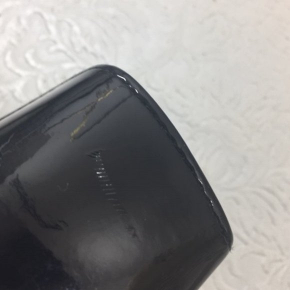 Lulu Guinness Designer 👓Eyeglasses👓 Hard Shell Case w/Mirror Black Shiny - Picture 5 of 6